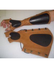 Kombiarmschutz Modell 1 für die rechte Hand Lederarmschutz für die Bogenhand
