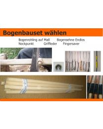 Bogenrohling Manau Bogenbauholz bis 50-58" exakter Schnitt mit Sehne und Nockpunkt