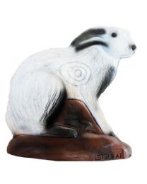 Leitold 3D-Ziel Tier sitzender Schneehase Hase